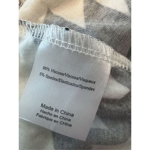 V Fish Womens Mini Dress Two Way Sleeves Abstract Black White Large one shoulder - Picture 7 of 9